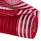 Deco Mesh: 10" Red and White Fine Weave Mesh with Metallic Foil Stripes, 30' Feet, Fabric Ribbon for Wreaths, Bows, Crafts, and Party Decorations